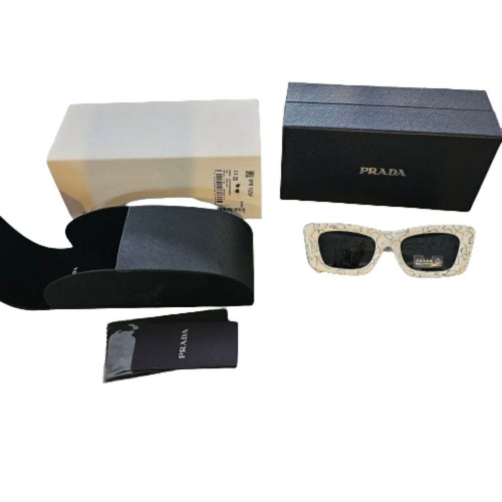 Prada Women's Dark Grey Lens Cat Eye Ladies Sunglasses - Picture 2 of 14